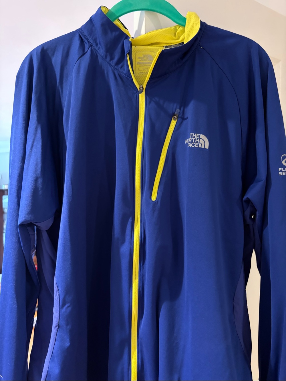 The North Face Men’s Royal Blue Jacket with Yellow Trim